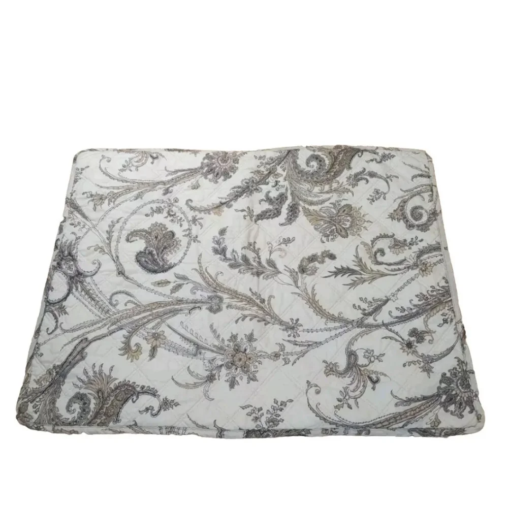 Lauren Ralph Lauren Newbury Port Pailsey Quilted 2 Pillow Shams Cream 20 X 26 In
